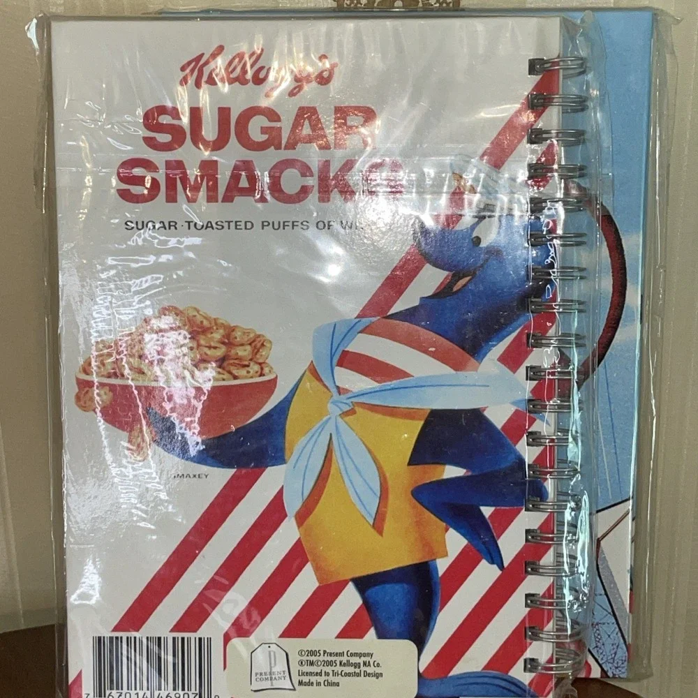Vintage Set Kellog's Cereal Items | Hardcover Bound Notebooks & Tony Tiger Plush